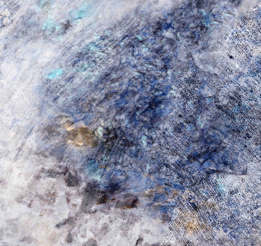 藍流水紋奢石高端復古巖板大理石