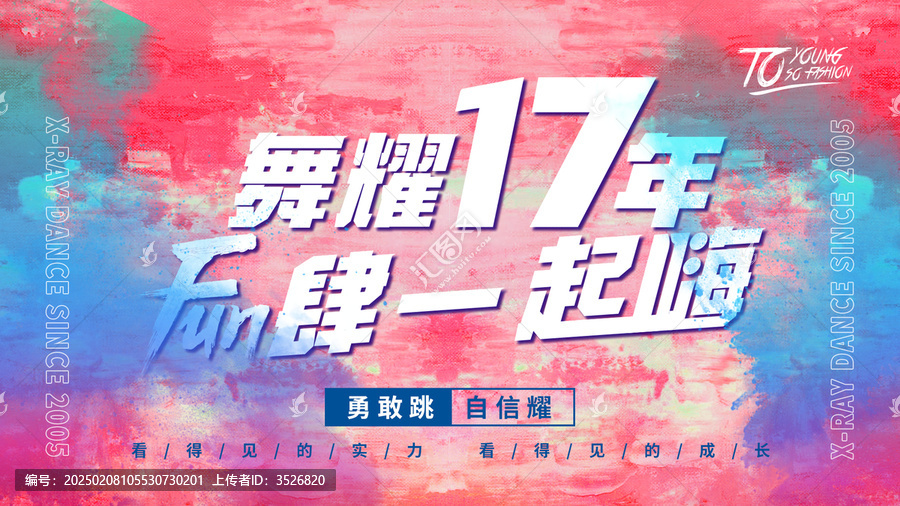 噴濺粒子17周年慶街舞舞蹈展板