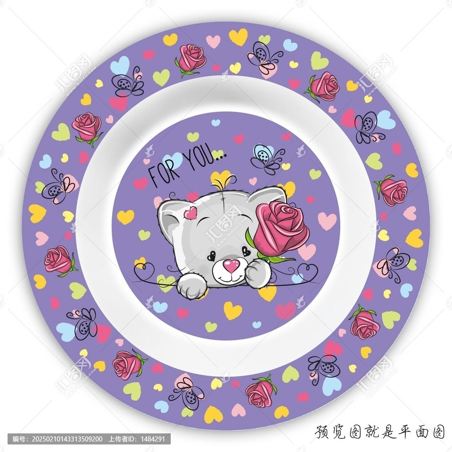 卡通餐具花面
