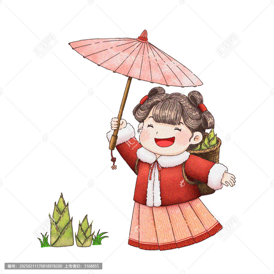 少女撐傘