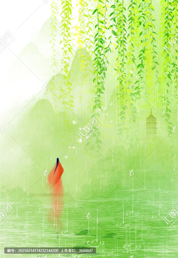 唯美節(jié)氣古風(fēng)春夏背景