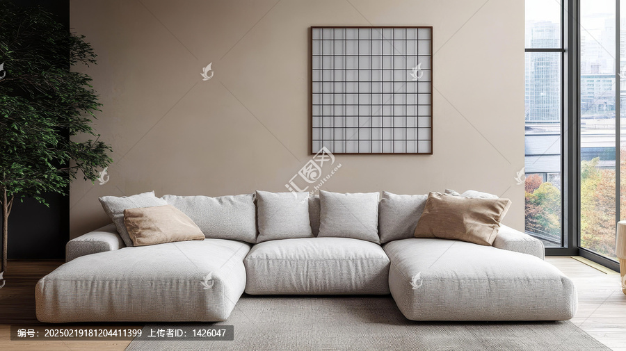 現(xiàn)代極簡風(fēng)格客廳沙發(fā)區(qū)