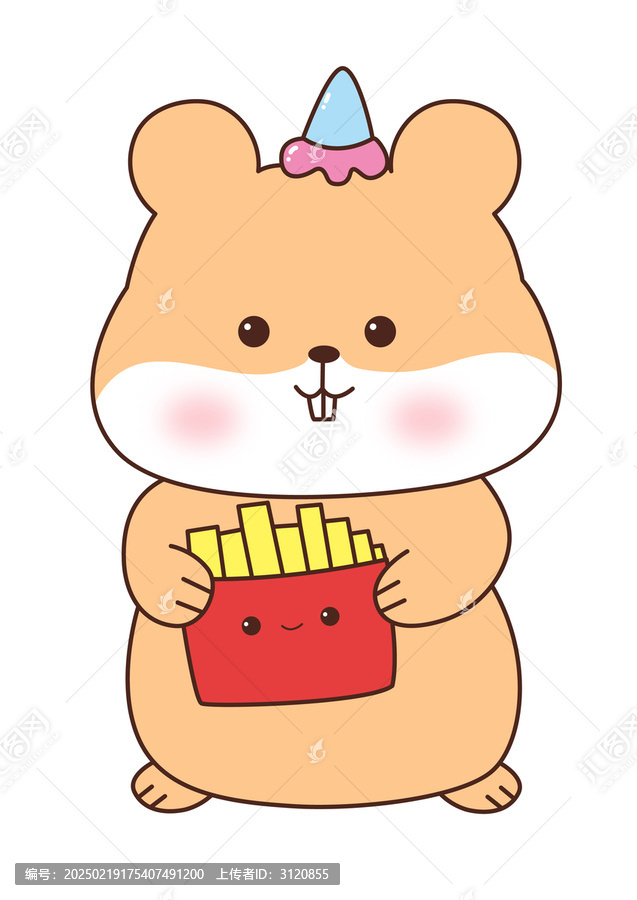 可愛卡通倉(cāng)鼠圖案