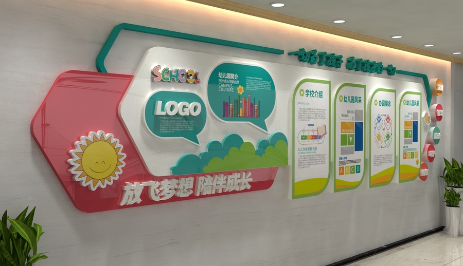 幼兒園文化校園長(zhǎng)廊布置