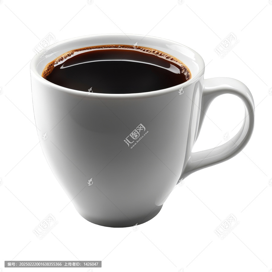 [免摳素材]白色咖啡杯中的深色液體