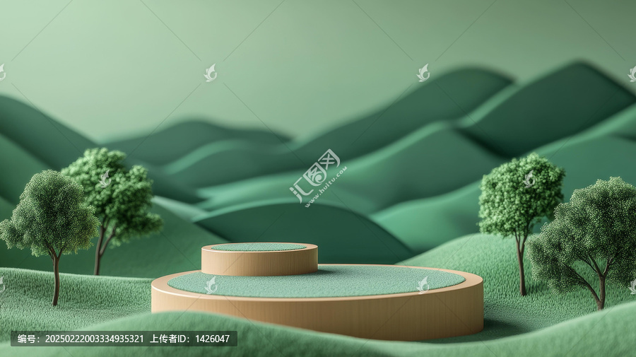 綠色自然風景展示平臺