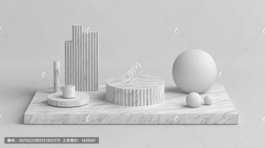 抽象幾何大理石展示平臺(tái)