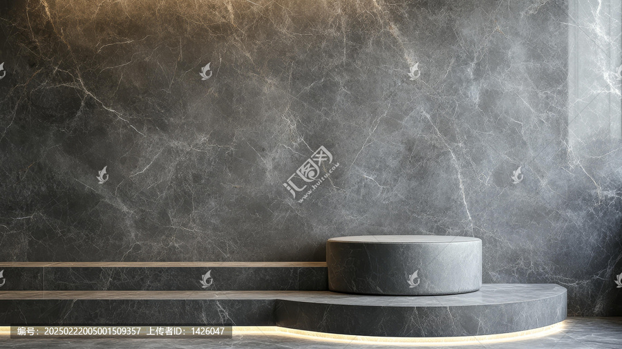 現(xiàn)代簡(jiǎn)約灰色大理石展示臺(tái)