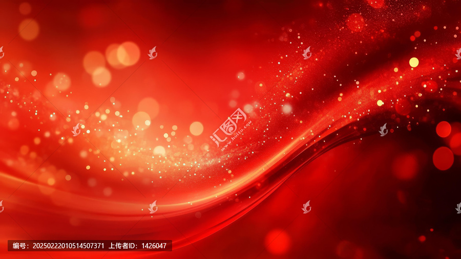 抽象紅色背景與光斑效果圖
