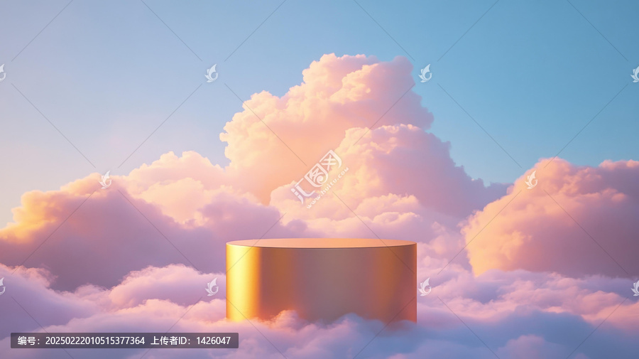 云端金色展示臺