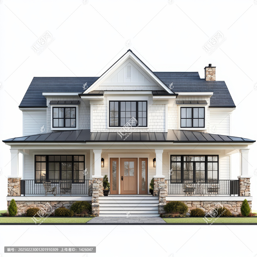 現(xiàn)代鄉(xiāng)村風(fēng)格住宅外觀設(shè)計(jì)圖