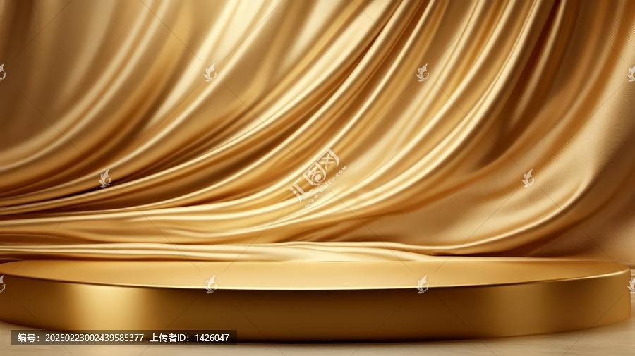 奢華金色織物展示臺(tái)