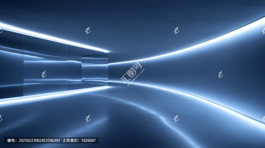 未來主義藍(lán)色室內(nèi)設(shè)計(jì)