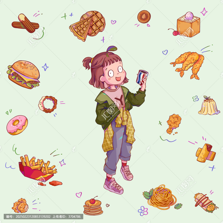 金色的西式小吃