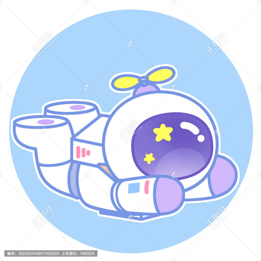 宇航員插畫素材卡通