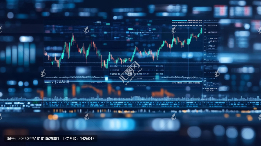 電腦屏幕上的金融數(shù)據(jù)顯示