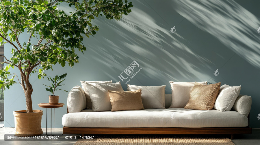 現(xiàn)代客廳大樹沙發(fā)