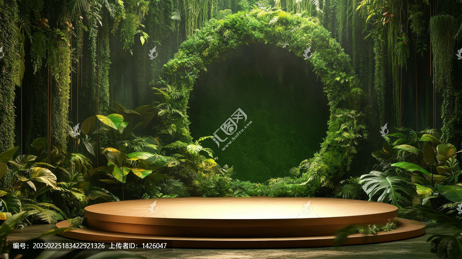 叢林場景木質(zhì)展示臺