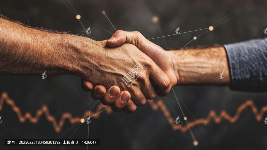 商務(wù)合作協(xié)議達(dá)成握手