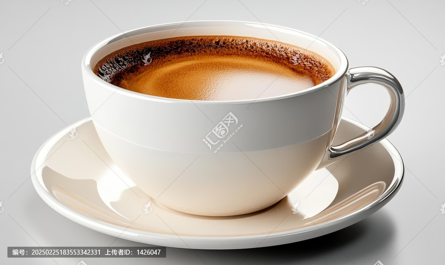 精致咖啡杯與泡沫