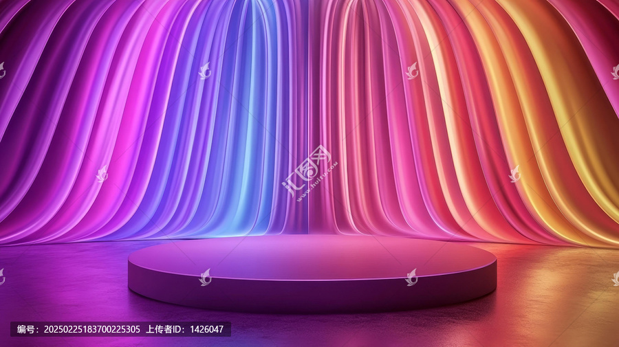 霓虹幾何產(chǎn)品展示臺