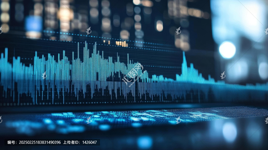 屏幕上的金融數(shù)據(jù)圖表