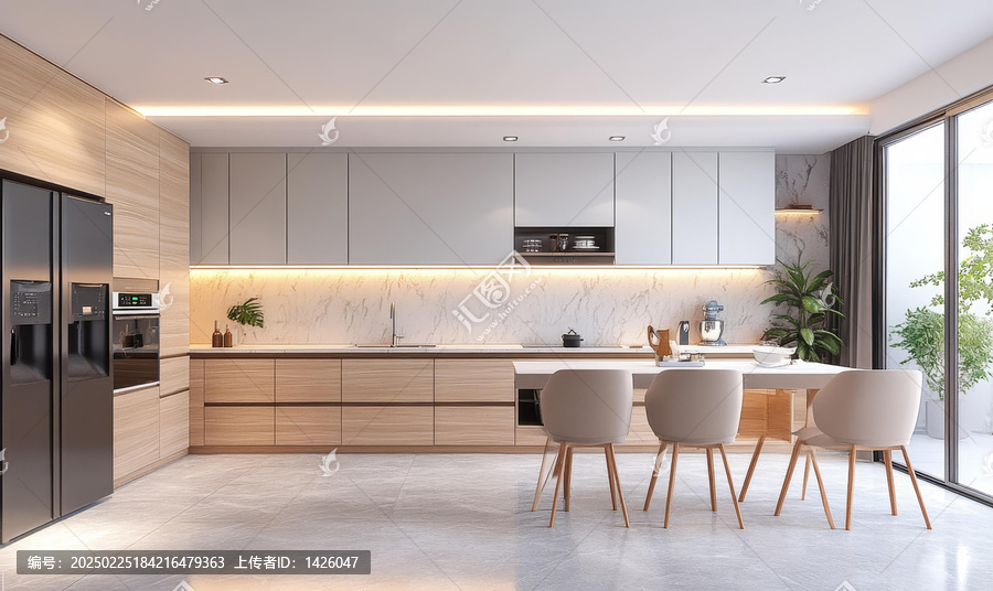現(xiàn)代極簡風格廚房設計圖