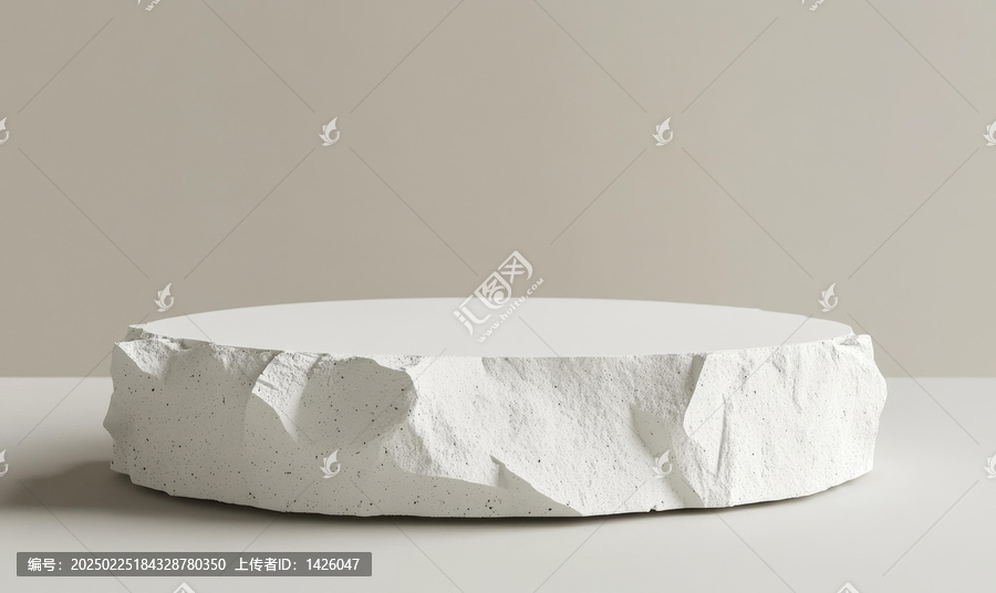 白色石質(zhì)展示臺抽象設(shè)計