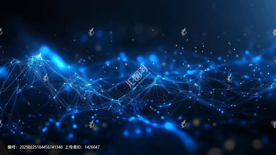 抽象數(shù)字網(wǎng)絡(luò)結(jié)構(gòu)圖