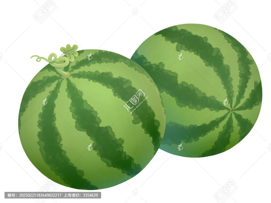 兩顆圓西瓜