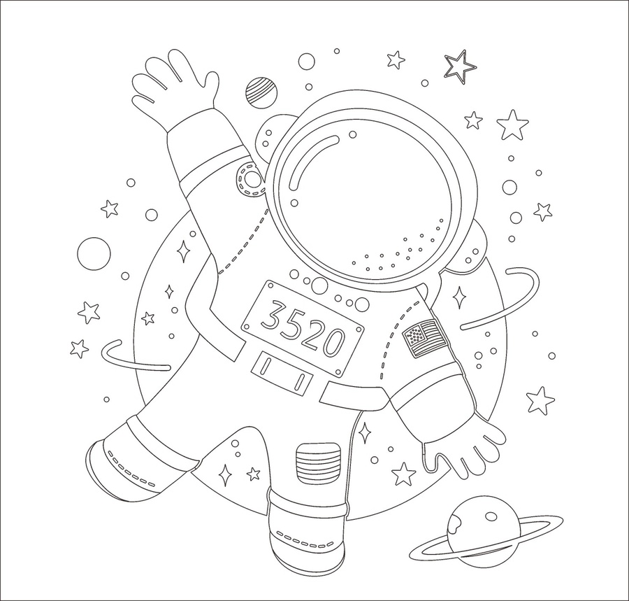 卡通太空人插畫