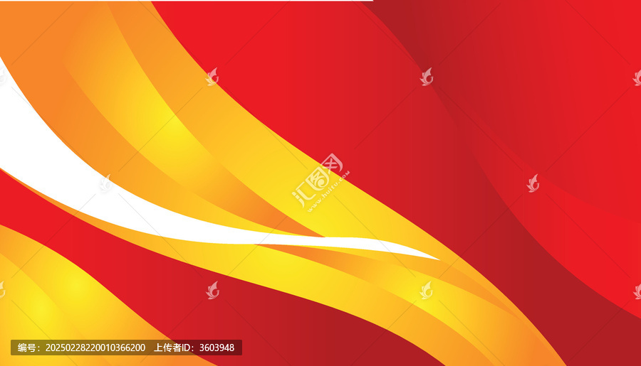 紅黃撞色抽象波浪矢量背景