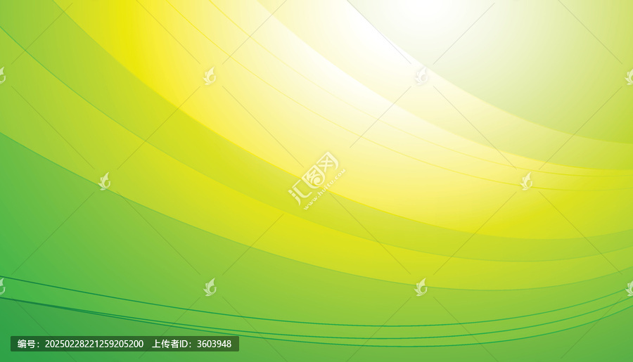 黃綠色漸變抽象波浪矢量背景