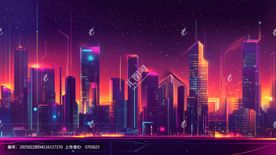 紫色科技城市