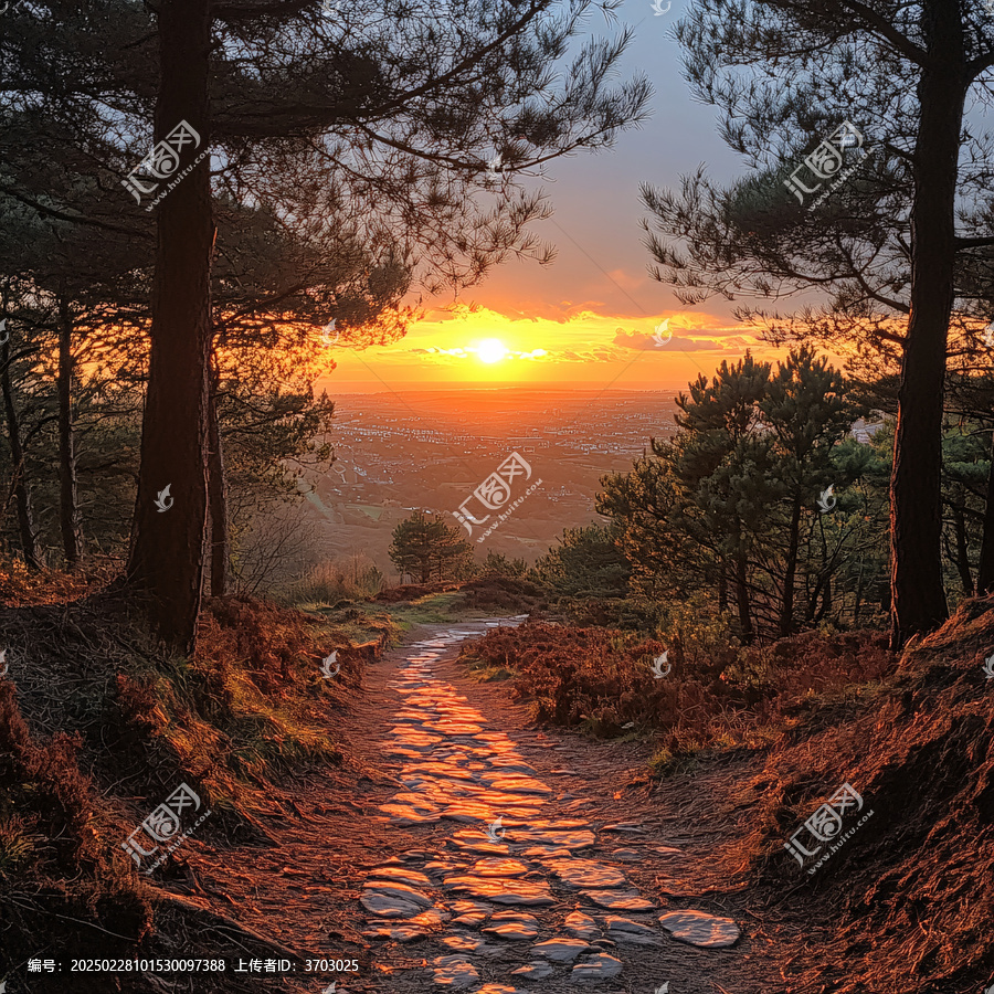唯美夕陽(yáng)小路