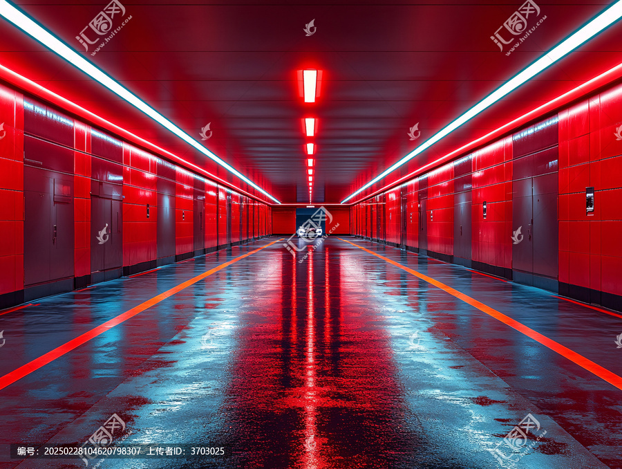 紅色地鐵大廳