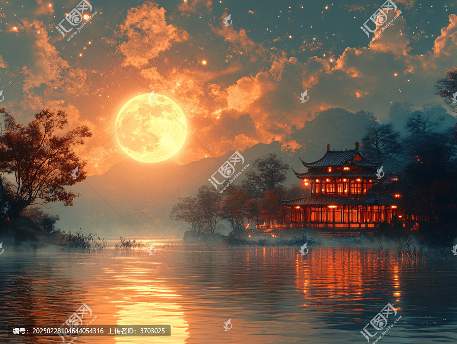 中秋樓閣圖
