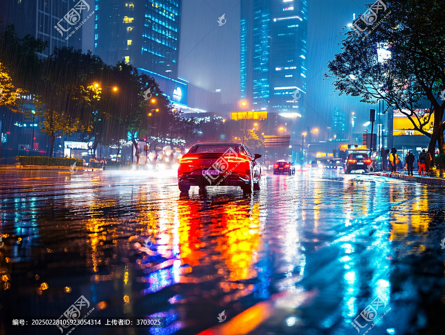 都市雨夜