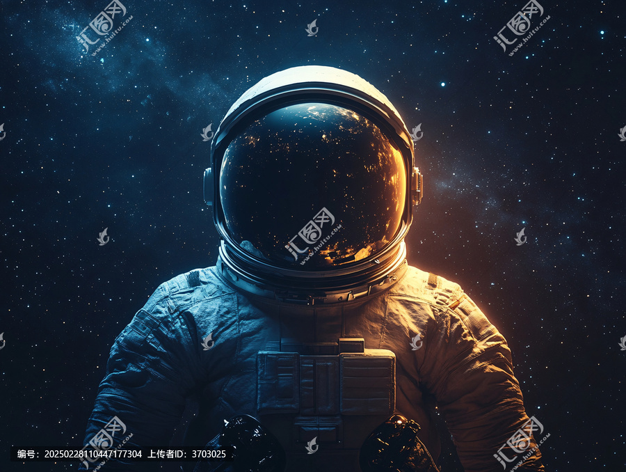 身穿宇航服的宇航員