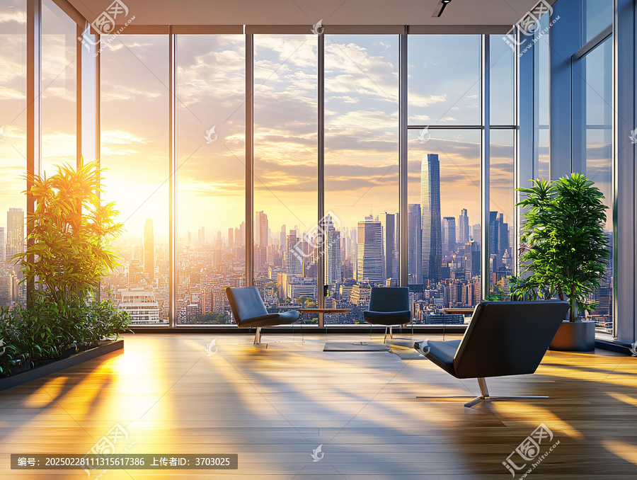 大氣客廳落地門窗場景