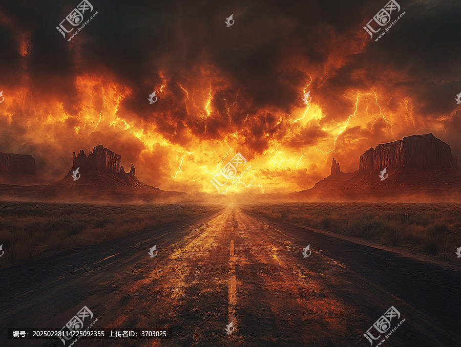 大路透視背景