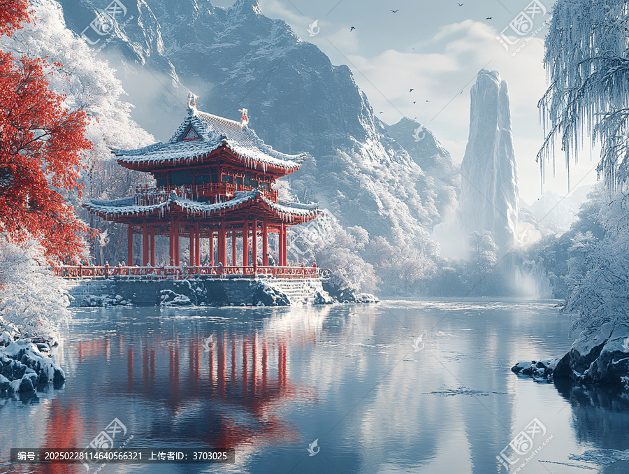 山水樓閣雅致意境風(fēng)
