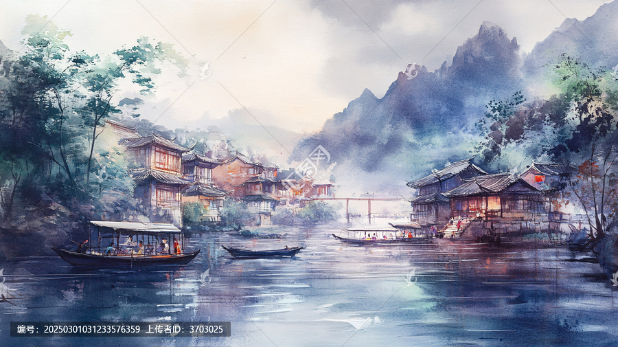 古風(fēng)山水場(chǎng)景