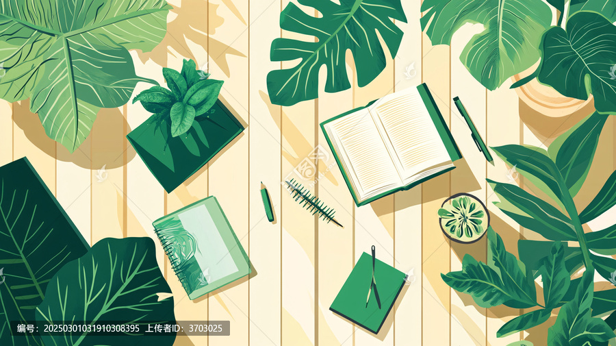 植物書本背景