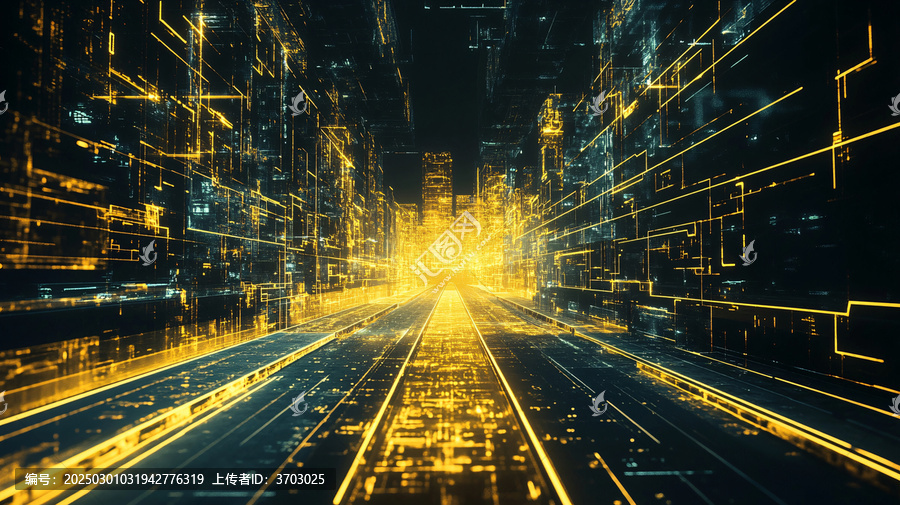 金色無限科技背景
