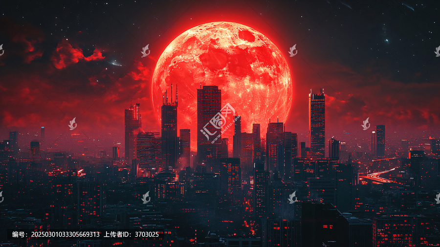 月光城市美景