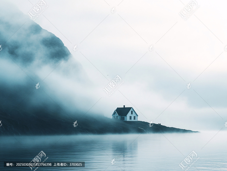 霧天里的小屋