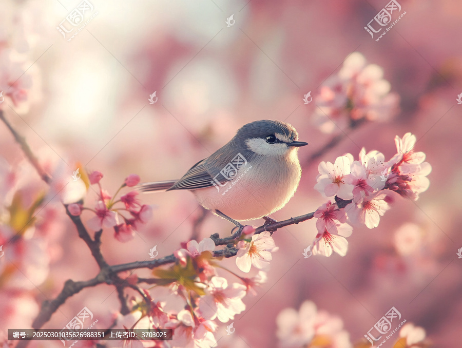 小鳥與櫻花