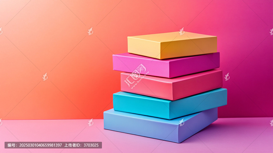 彩色漸變包裝盒