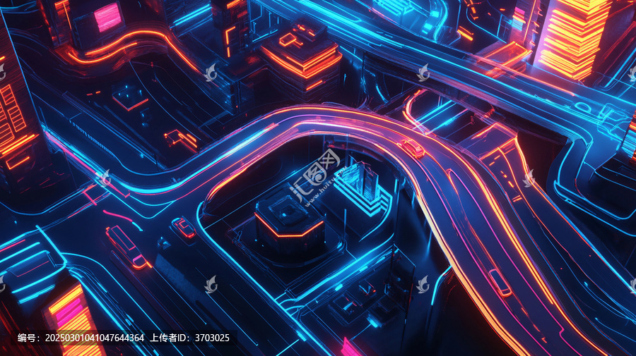 抽象科技道路